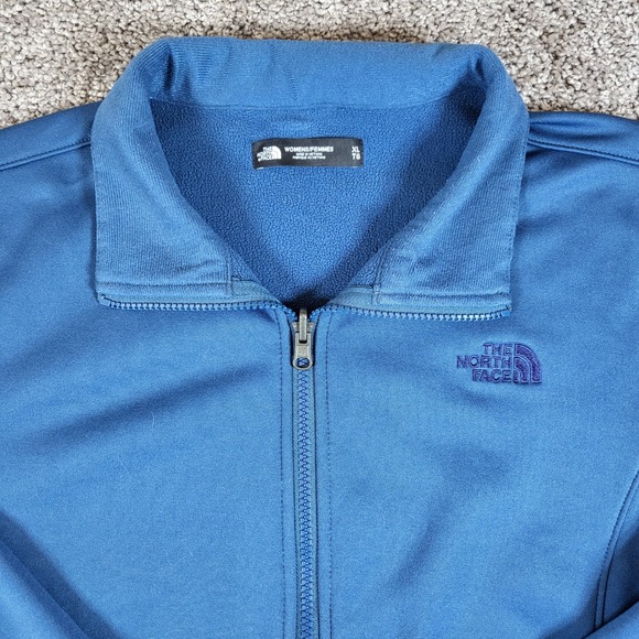 The North Face Womens Full Zip Jacket XL Blue Outdoor Soft Shell - Picture 1 of 11